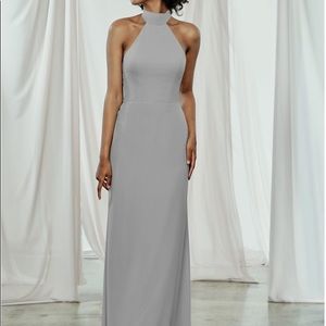 Amsale Platinum Sofia Bridesmaid Dress